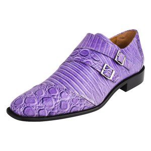 GRACE Genuine Leather Oxford Style Monk Straps